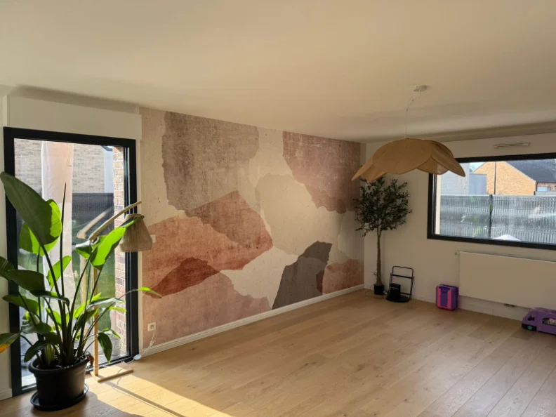 Salon repeint, laque et murs